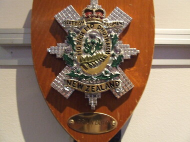 Plaque Scottish Regiment N.Z, Scottish Regiment N.Z