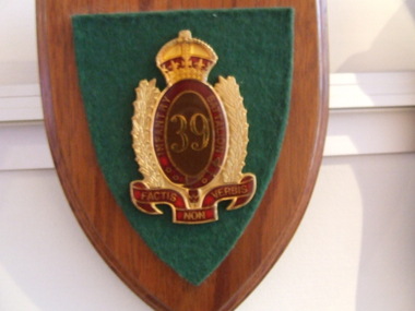 Plaque 39 Infantry Btn, 39 Infantry Btn