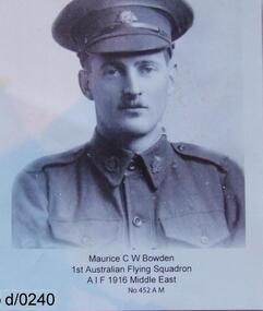 Photo of Maurice C. W. Bowden, Maurice C. W. Bowden 1st. Australian Flying Squadron