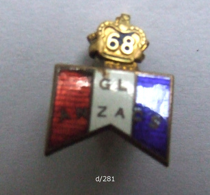 Galipolli Legion Badge, G. L. ANZACS  68, ? 1968