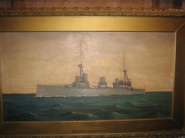 Oil Painting HMAS Australia (1), HMAS Australia (1), 26/06/1910