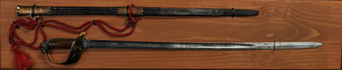 Naval Ceremonial Sword, This sword was made in London but has the name of the Melbourne retailer on the blade, being Craig Williamson and Thomas, Melbourne (Drapers)