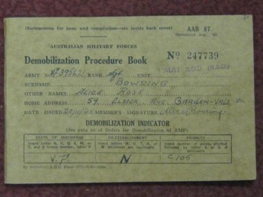 Demobilization Procedure Book