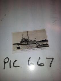 Postcard HMAS Camberra