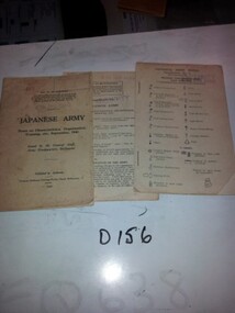 Booklet Jap. Army