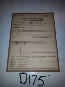 Army Driving Licence