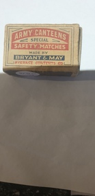 Souvenir - Army Canteen Safety Match box, Bryant & May Match box, 194?