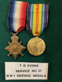 Medal - WW1 Medal, EVANS  T  R