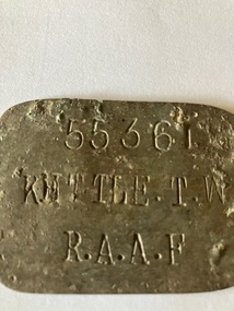 Badge - WW2  RAAF NAME TAGG