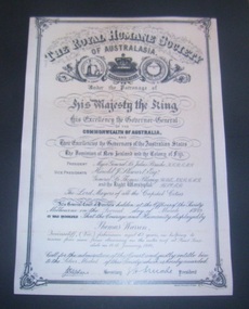 Memorabilia - Certificate and Medal, 16 January 1949