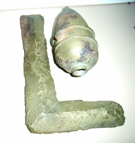 Two brass items, Early 1880's ?