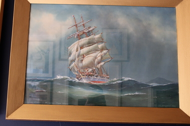 Water colour painting of the Loch Garry in painted gilt frame