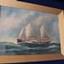 Water colour painting of the Ketch Falie in painted gilt frame