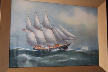 Painting - Water colour painting of the schooner Argosy Lemal, Argosy Lemal, c. 1930's