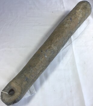Large sounding lead and handmade dark bottle from the wreck of the William Salthouse