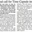 Cutting from the Queenscliffe Herald of April 2013 requesting community contributions of personal items to be included in the Borough of Queenscliffe 150th Anniversary Community Capsule which was buried on the 4 May 2013