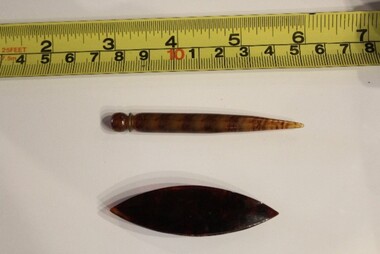 2 Tortoise shell toggle spindles