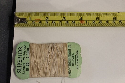 2 wooden cotton reels