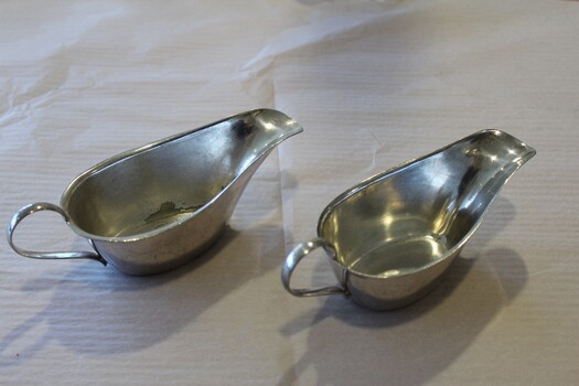 Assorted pieces of silver ware which was in use aboard the pilot tender 'Wyuna'