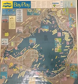 A large coloured poster issued to encourage Victorians to learn more about the recreational potential of Port Phillip.