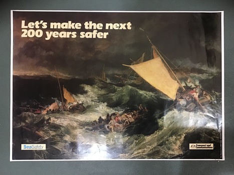 Poster published by the Department of Transport and Communications, Federal Sea Safety and Surveillance Centre around 1995  