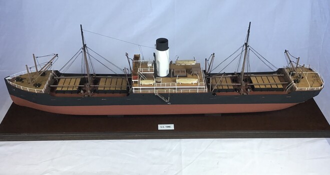 Scale model of the SS Time made by Jim Sutherland