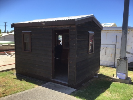Timber shed built as a replica of original Shed used in Point Lonsdale to send first wireless message to Devonport, Tasmania