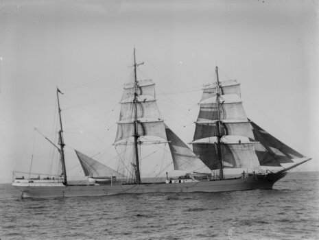 Sailing vessel Shandon, from which the deckhouse was salvaged in 1960 and donated to the QMM