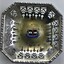 Small metal 8 sided tray with shipping line logo 'M S Co. MV Duntroon' in center raised badge. 