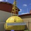 Two large yellow marker buoys, one welded and the other spherical and riveted with a light on top of a mast. These were used to indicate the gas pipeline which runs across Port Phillip Bay between Mordialloc to Altona.