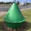 7 assorted marker buoys of various shapes and colours; black, green, red and yellow. Two are made of steel and 5 of fibreglass.
