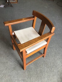 Donor's relative was part of the salvage group who salvaged this chair from the SS Time in 1949.