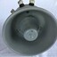 Front and side views of a Public Address Speaker from the HMAS Canberra used to broadcast commands to the ships company. Grey in colour