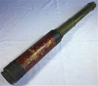 Extendable telescope with painted timber look on outer casing.
