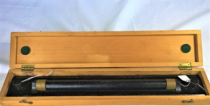 Roller bearing parallel ruler in its own timber box