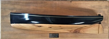 Front view of a half model of an 1890s Couta boat. 