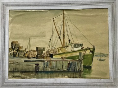 Front view of watercolour painting by unknown artist