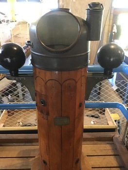 Front view of binnacle compass from the 'George Kermode'