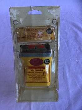 A Personal Emergency Position Indicating Radio Beacon [EPIRB] in its original plastic packaging