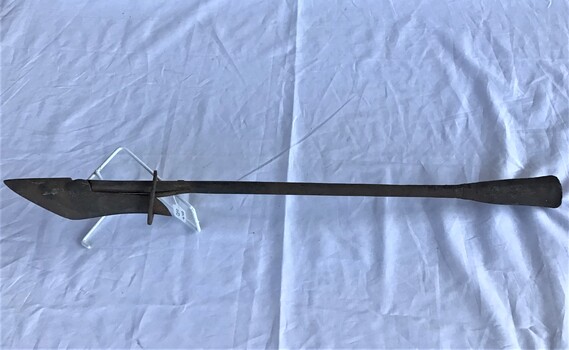 Harpoon which belonged to Cappy Felman, one of several fishermen from Barwon Heads post WWII