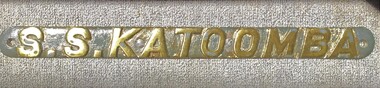 Brass name plate 'SS Katoomba'