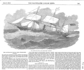 Deatils of the trip to Sydney from Plymouth of the SS Sydney