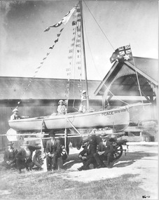 Photograph - Photographss of 1918 Peace Procession fishing boats, 3 x Photographs of 1918 Peace Procession fishing boats & 1 x map, 1918