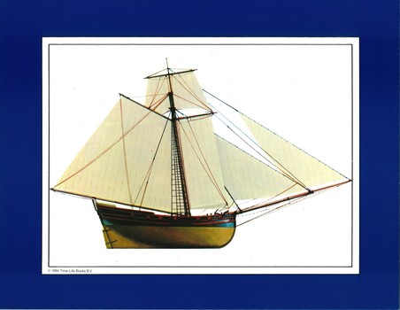 Print of a typical Sloop by Time-Life Books - un-named boat