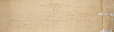 Section [side] view drawing of the German Yacht 'Komet