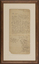 A hand written letter from the cabin passengers of the SS Elingamite to Captain W. Bull dated 19th November 1887. The letter is in a timber frame.
