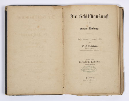 Two technical ship design books in German published in 1858.