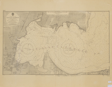 An Admiralty chart of Corio Bay and Geelong Harbour originally engraved in 1865 and revised in 1954