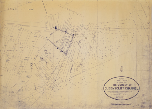 A chart showing soundings around Queenscliff Channel area