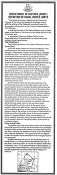 Newspaper cutting re RAN prohibited area by DoD in Geelong Advertiser